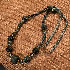 Vintage Necklace beads and brass